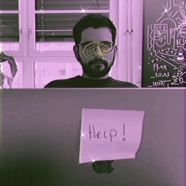 Animated GIF of Madsen Vale looking helpful