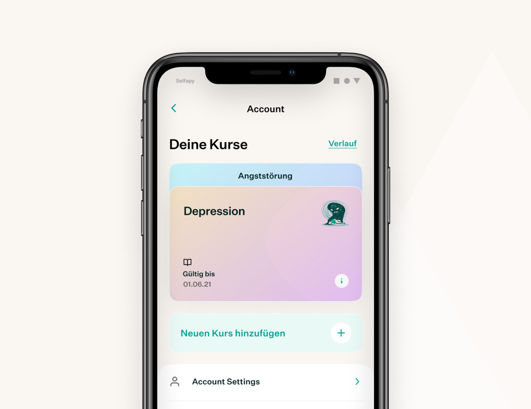 Selfapy app design